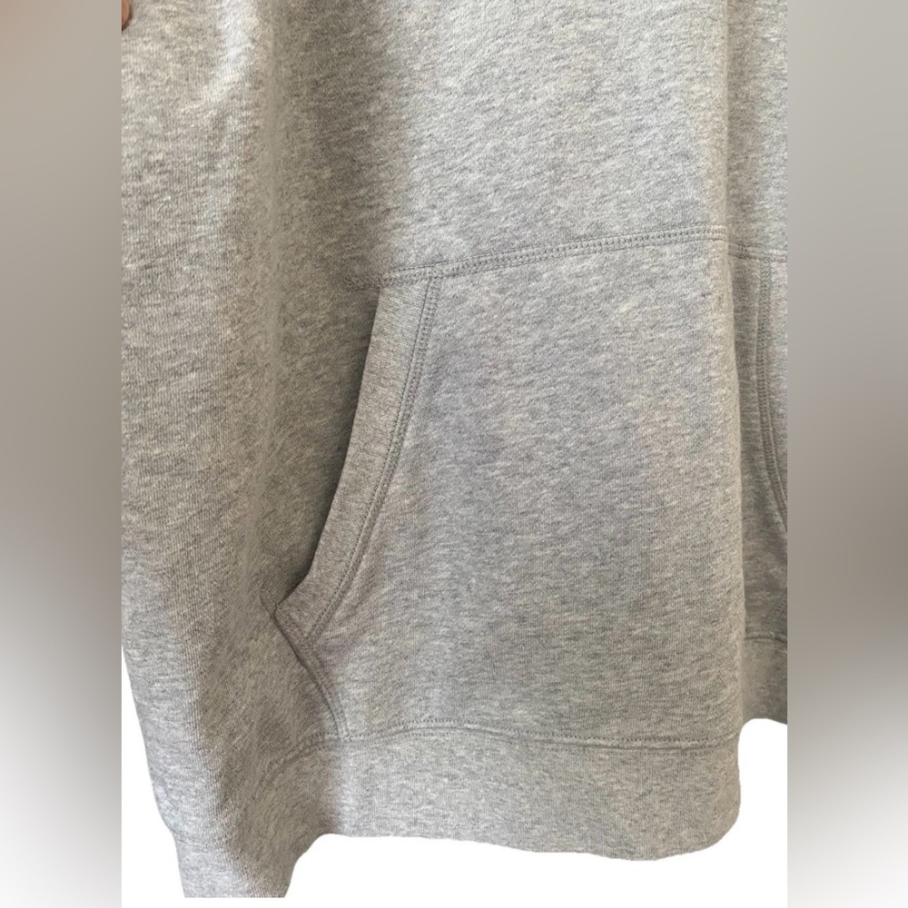 Nautica Light Gray Pullover Hoodie with Navy Logo - Picture 4 of 8